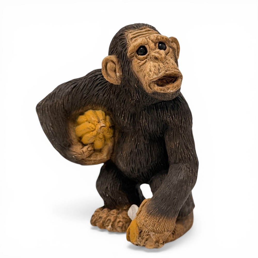 Vintage 1985 Stone Critters‎ Chimpanzee Figurine SC-195 United Design Corp USA - Picture 2 of 16